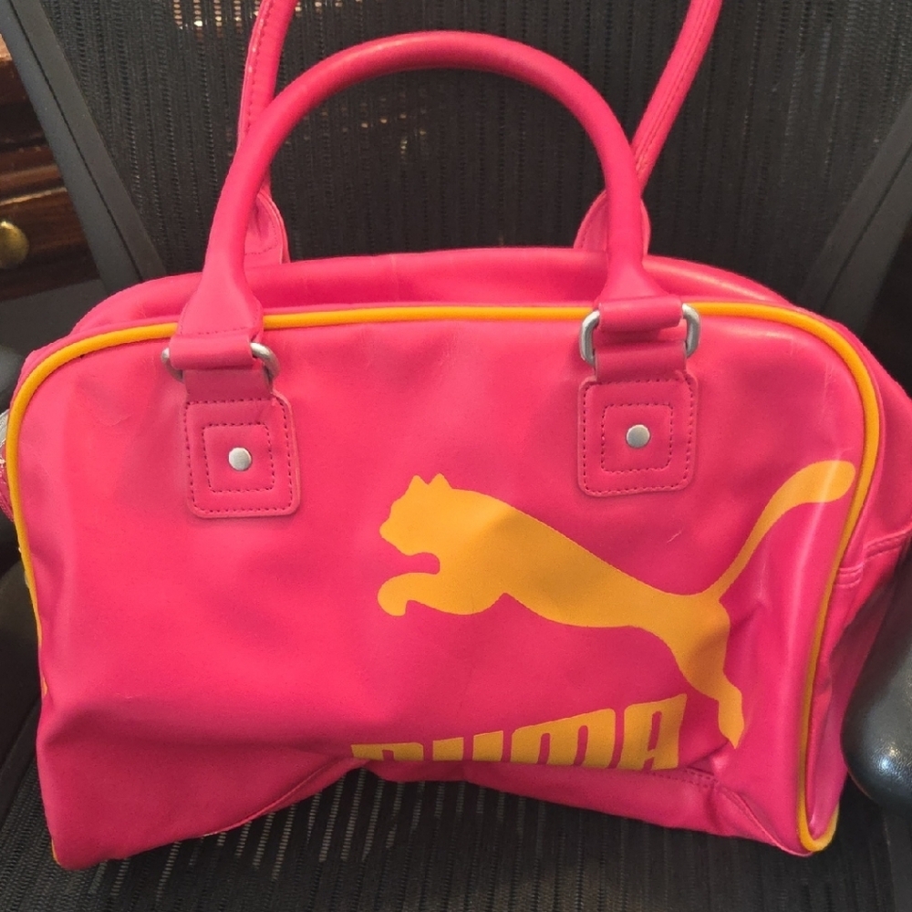 Puma Pink and Yellow Gym Bag